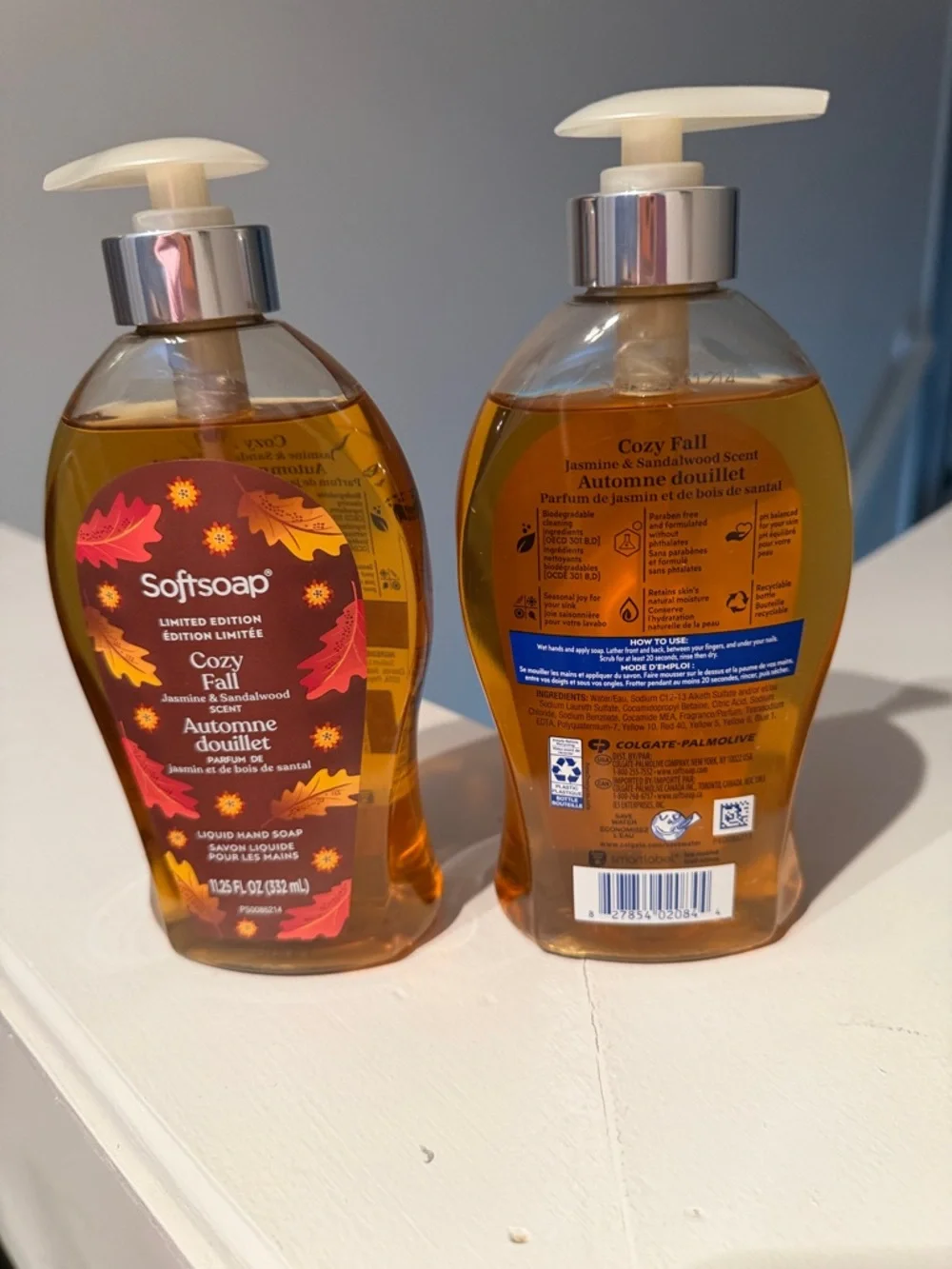 Cozy Fall Liquid Hand Soap - Jasmine & Sandalwood (Amber) set of 2